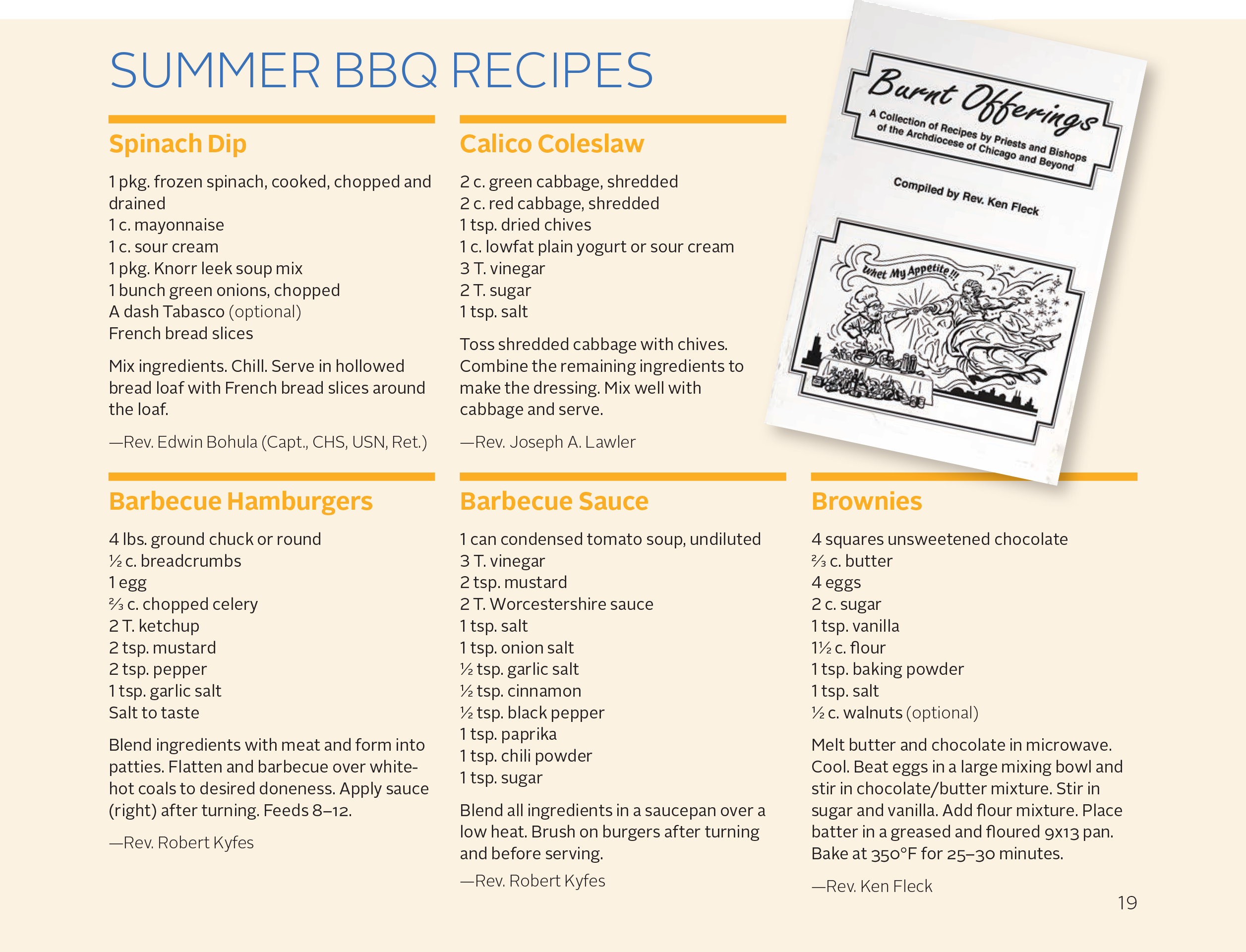 Newsletter Burnt offerings Summer BBQ recipes